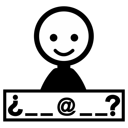Pictograma de ¿cuál es tu email? para niños con autismo y TEA