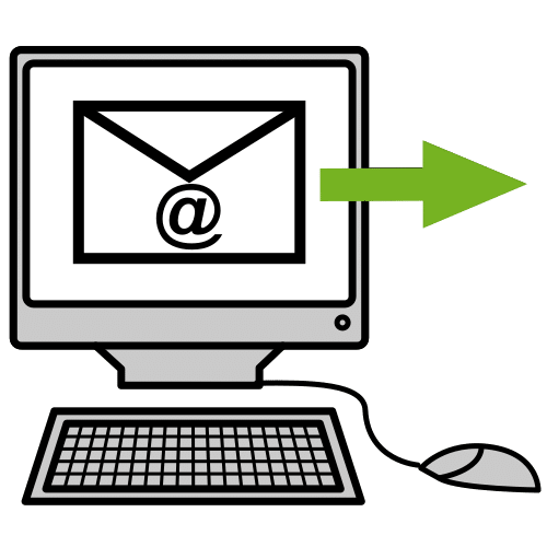 Pictograma de mandar un email para niños con autismo y TEA