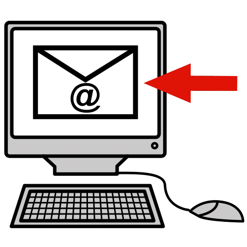 Pictograma de recibir un email para niños con TEA