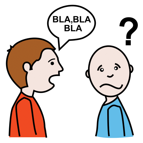 Pictograma de no entiendo para niños con autismo y TEA