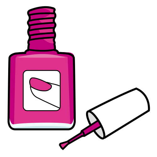 Pictograma de esmalte de uñas para niños con TEA