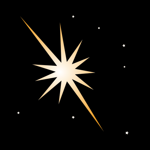 Pictograma de estrella para niños con TEA