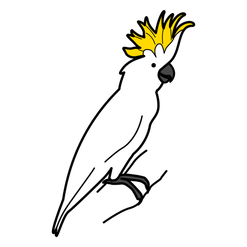 Pictograma de cacatúa para niños con TEA