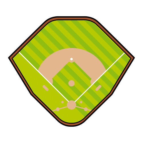 Pictograma de campo de béisbol para niños con autismo y TEA