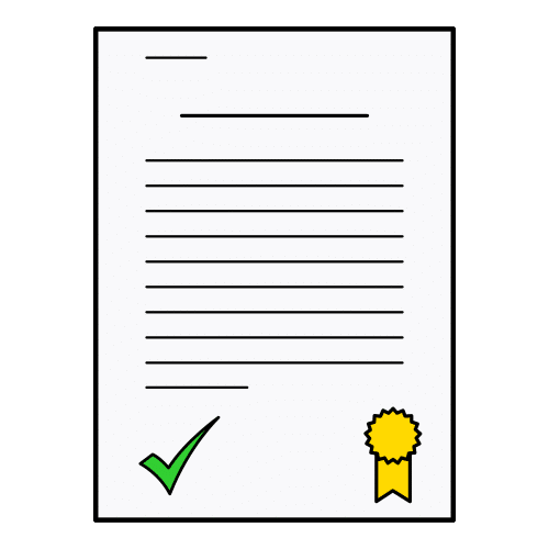 Pictograma de certificado para niños con TEA