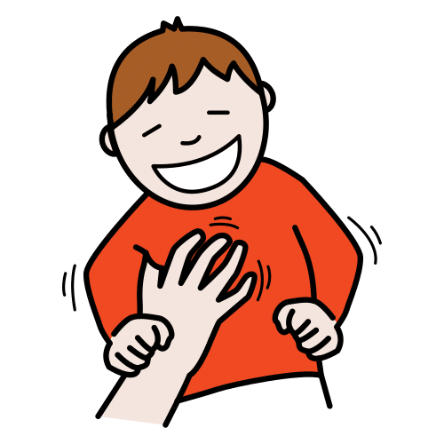 Pictograma de cosquillas para niños con autismo y TEA