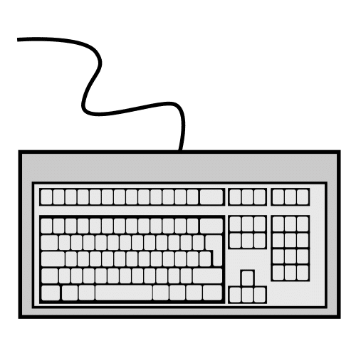 Pictograma de teclado para niños con TEA