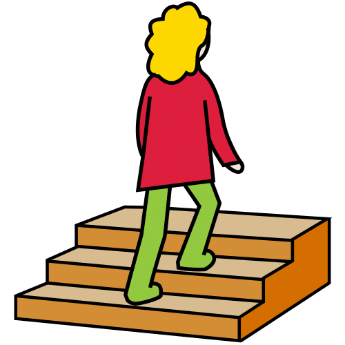 Pictograma de subir las escaleras para niños con TEA