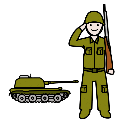 Pictograma de militar para niños con TEA
