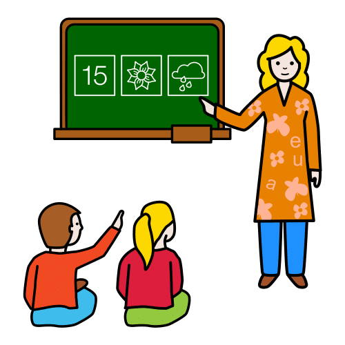 Pictograma de maestra para niños con autismo y TEA