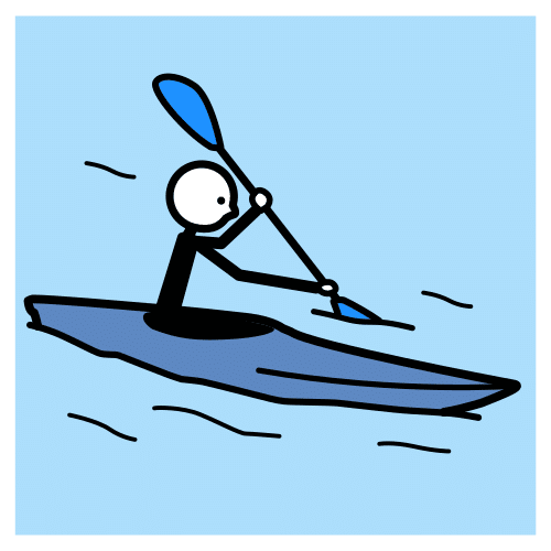 Pictograma de remar para niños con TEA