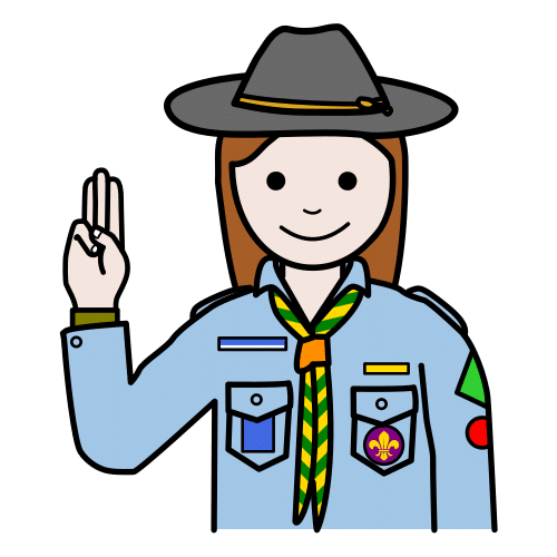 Pictograma de scout para niños con autismo y TEA