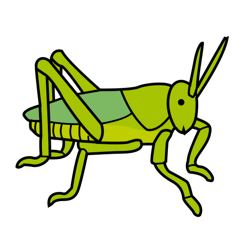 Pictograma de saltamontes para niños con TEA