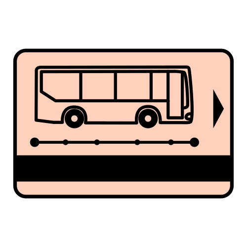 Pictograma de tarjeta bus para niños con TEA