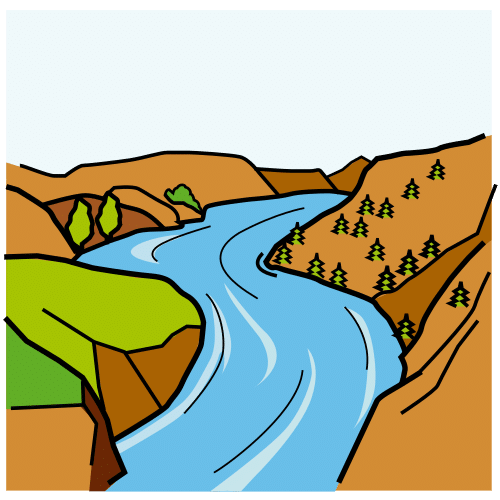 Pictograma de río para niños con TEA