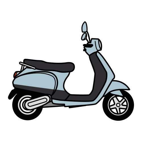 Pictograma de motocicleta para niños con autismo y TEA