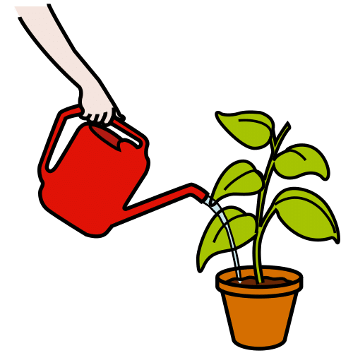 Pictograma de regar para niños con TEA