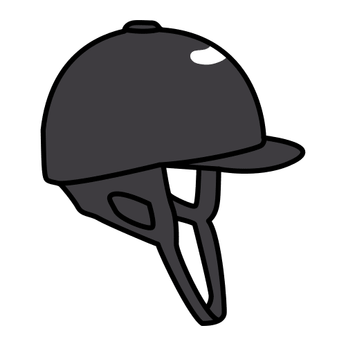 Pictograma de casco de hípica para niños con TEA
