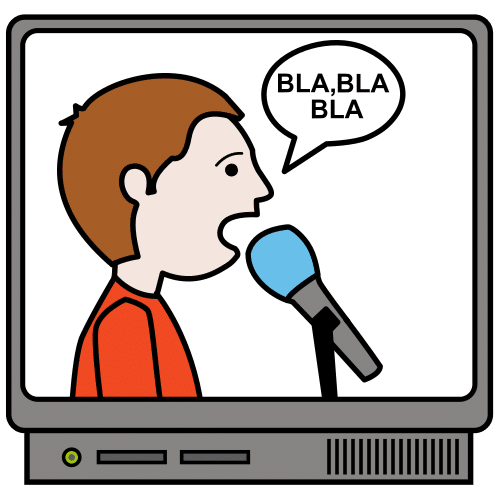 Pictograma de comentarista para niños con TEA