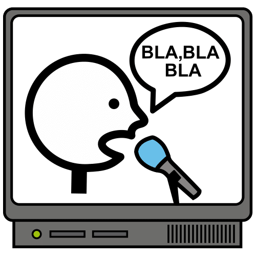 Pictograma de comentarista para niños con TEA