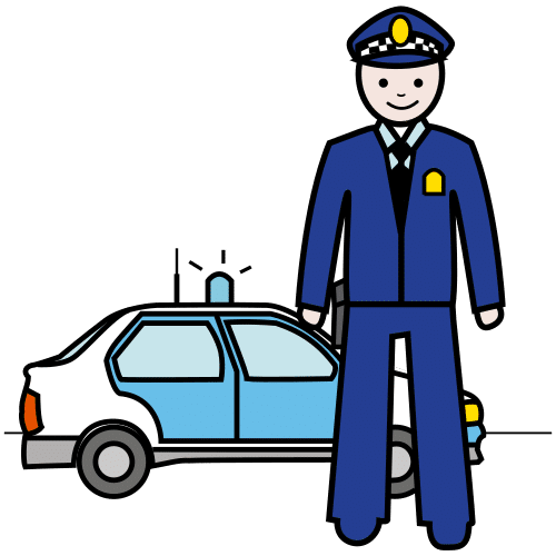 Pictograma de policía para niños con TEA