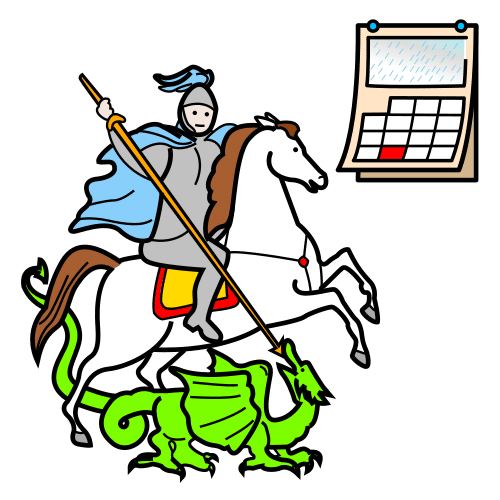 Pictograma de Día de San Jorge para niños con TEA