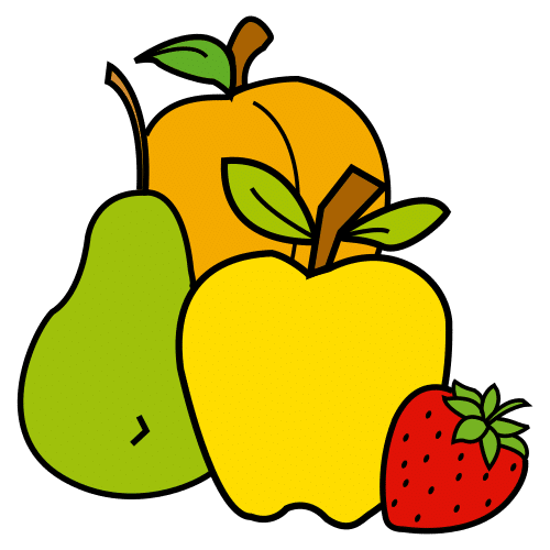 Pictograma de fruta para niños con TEA