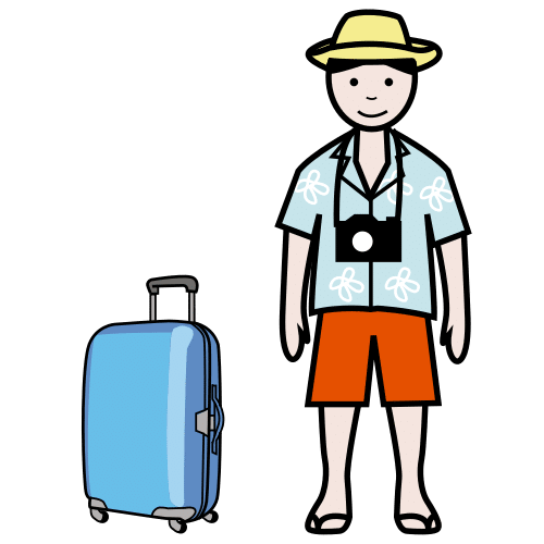 Pictograma de turista para niños con autismo y TEA