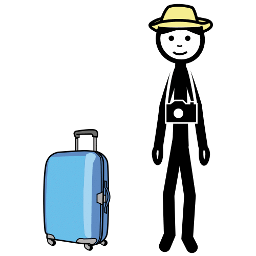 Pictograma de turista para niños con autismo y TEA