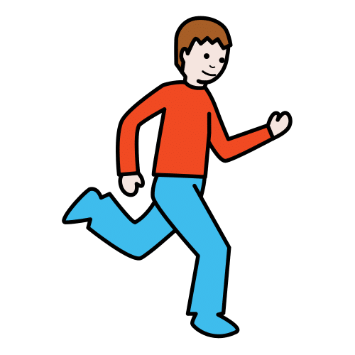 Pictograma de correr para niños con autismo y TEA