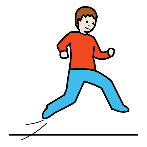 Pictograma de saltar para niños con autismo y TEA
