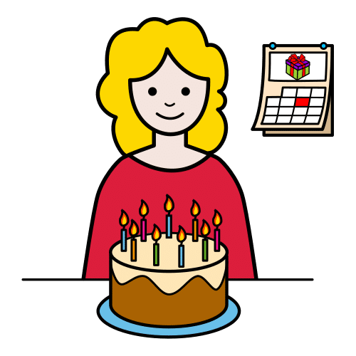 Pictograma de cumpleaños para niños con autismo y TEA