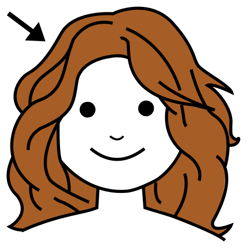 Pictograma de pelo para niños con TEA