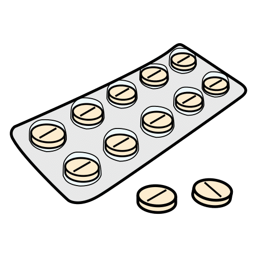 Pictograma de pastillas para niños con TEA