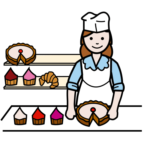 Pictograma de pastelera para niños con TEA
