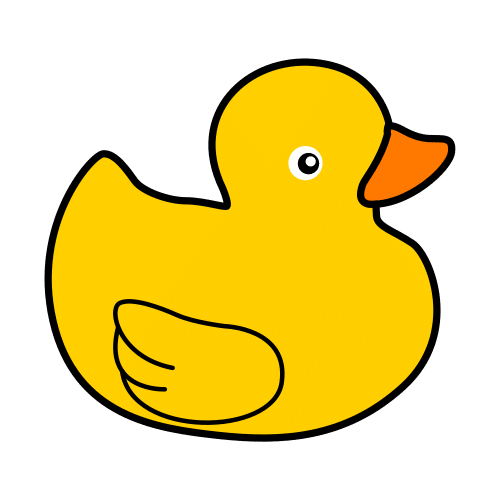 Pictograma de patito de goma para niños con autismo y TEA