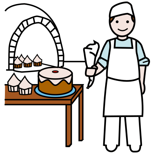 Pictograma de pastelero para niños con TEA