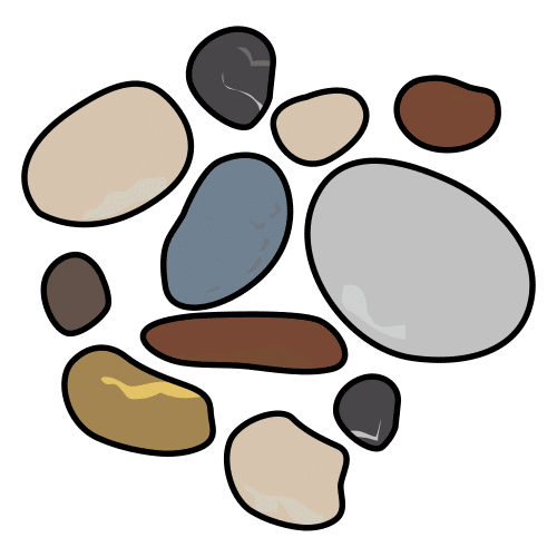 Pictograma de piedras para niños con TEA