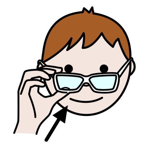 Pictograma de ponerse las gafas para niños con TEA