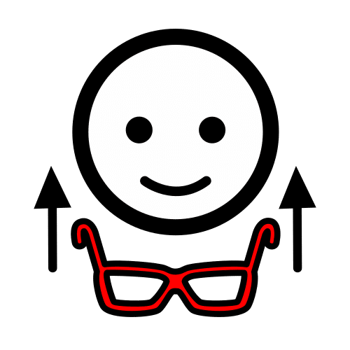 Pictograma de ponerse las gafas para niños con TEA