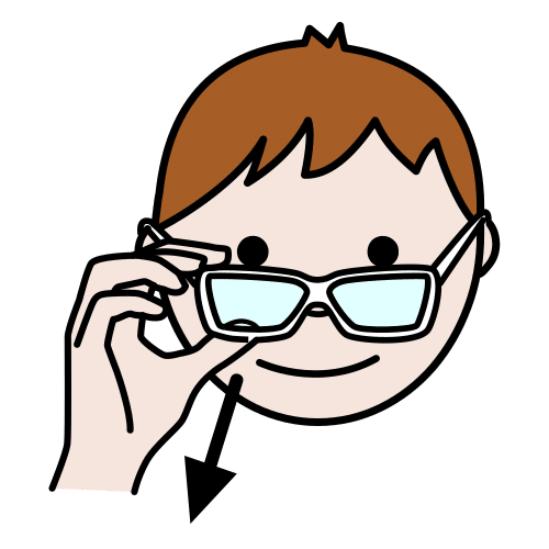Pictograma de quitarse las gafas para niños con TEA
