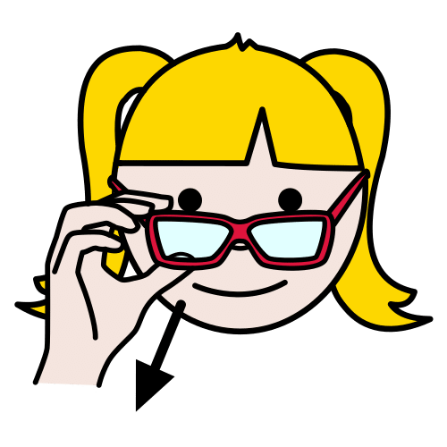 Pictograma de quitarse las gafas para niños con TEA