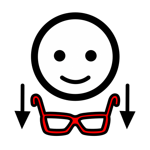 Pictograma de quitarse las gafas para niños con TEA