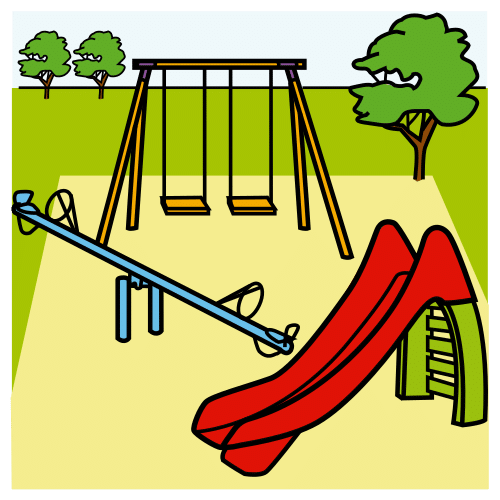 Pictograma de parque para niños con TEA