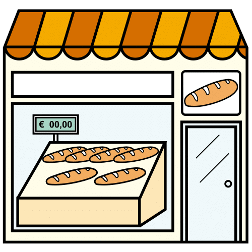 Pictograma de panadería para niños con autismo y TEA