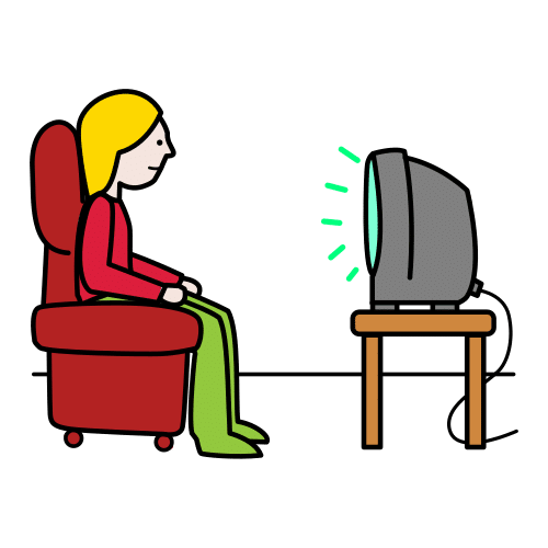 Pictograma de ver la televisión para niños con autismo y TEA