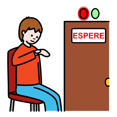 Pictograma de esperar para niños con autismo y TEA