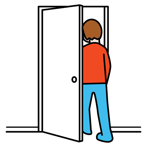 Pictograma de salir para niños con autismo y TEA