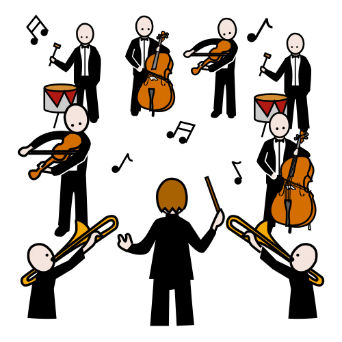 Pictograma de orquesta para niños con TEA