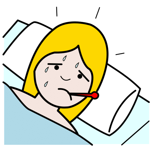 Pictograma de fiebre para niños con autismo y TEA